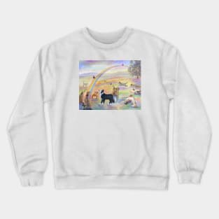 Waiting at Rainbow Bridge Crewneck Sweatshirt